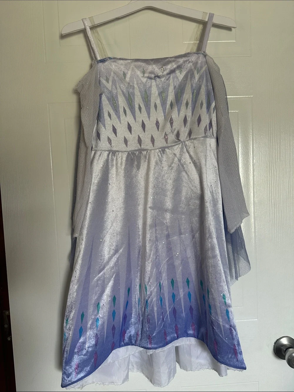 Disney Frozen Girls Lavender and Blue Sparkle Princess Dress size M (7/8)